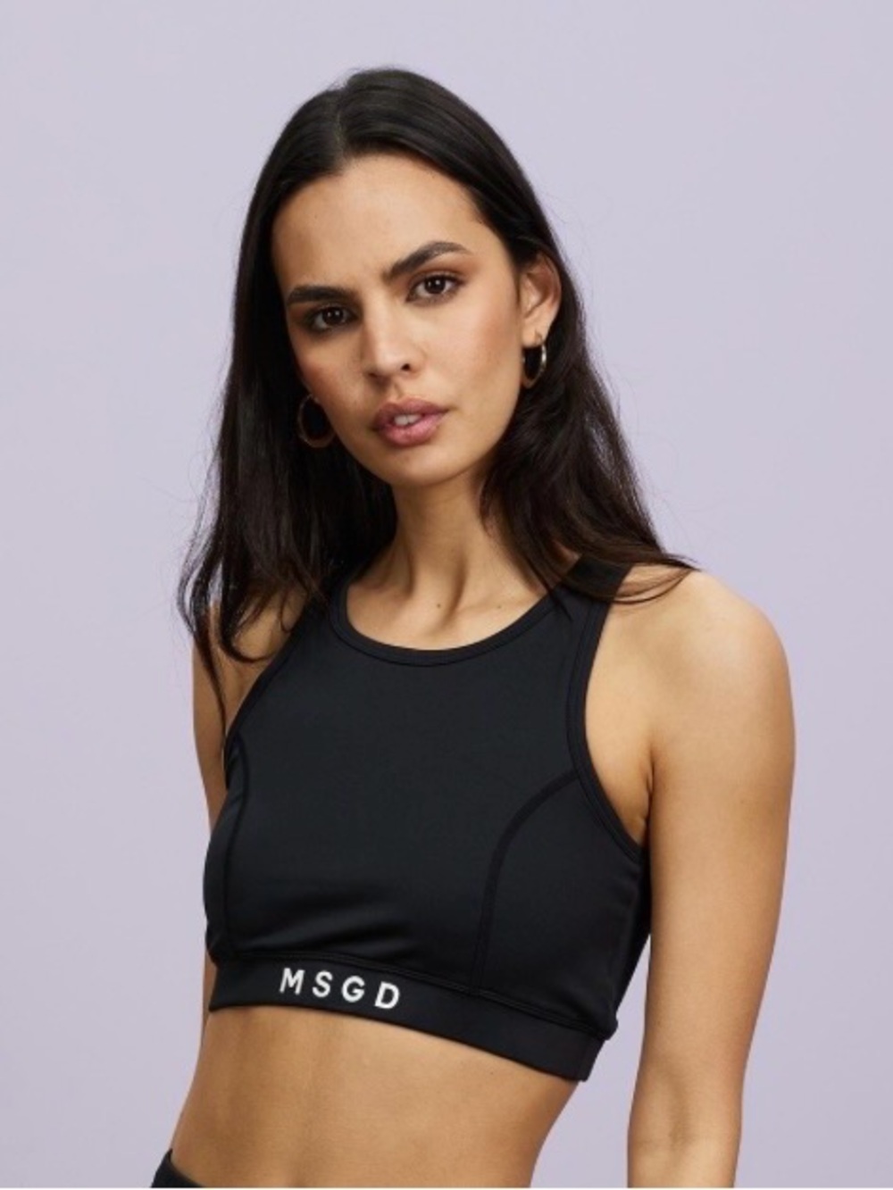 Missguided Black High Neck Crop Sports Bra